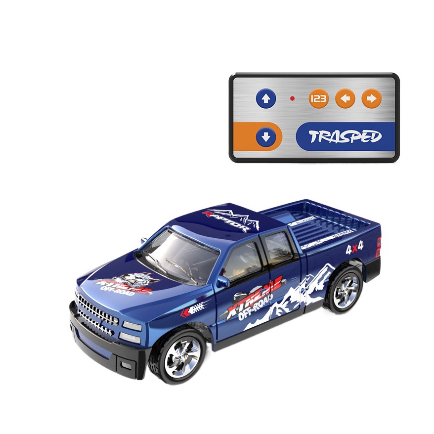 Mini coche de control remoto de juguete 2,4g Luz Ajustable cinturón de velocidad remolque Simulación Modelo 1:64 coche de aleación de juguete transfronterizo