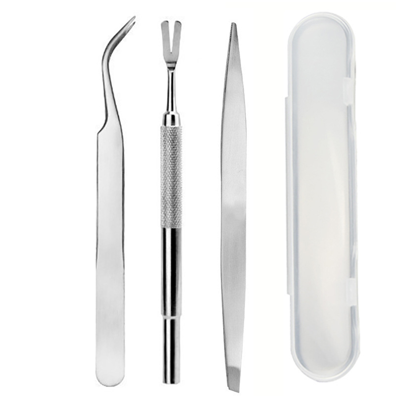 실버 강아지 이/벼룩 제거 포크 3종 세트 - B