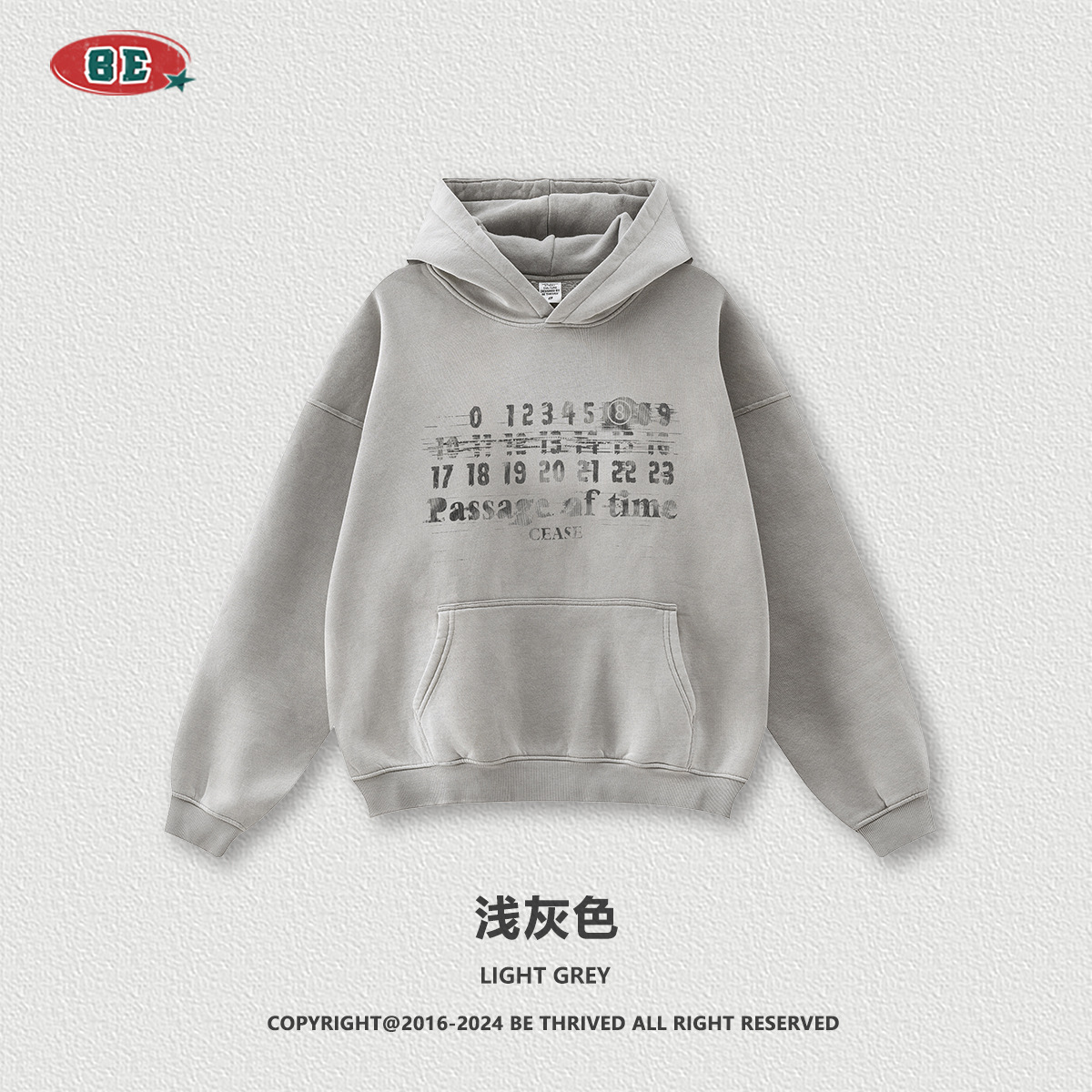 Personalización de BE | 2025 otoño e invierno marca de moda estadounidense transfronteriza spray mono viejo suéter con capucha personalización de comercio exterior para hombres