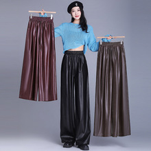 专柜高档真皮皮裤女2025秋冬新款宽松垂感高腰阔腿裤绵羊皮直筒裤