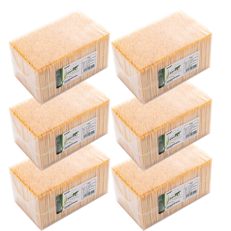 Restaurantes y restaurantes palillos de dientes tienda insignia palillos de bambú comerciales caseros desechables palillos de dientes caja de palillos de dientes de cabeza única