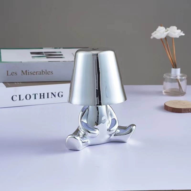 Fábrica transfronteriza Hermanos de oro lámpara de mesa decoración noche luz lámpara pensador