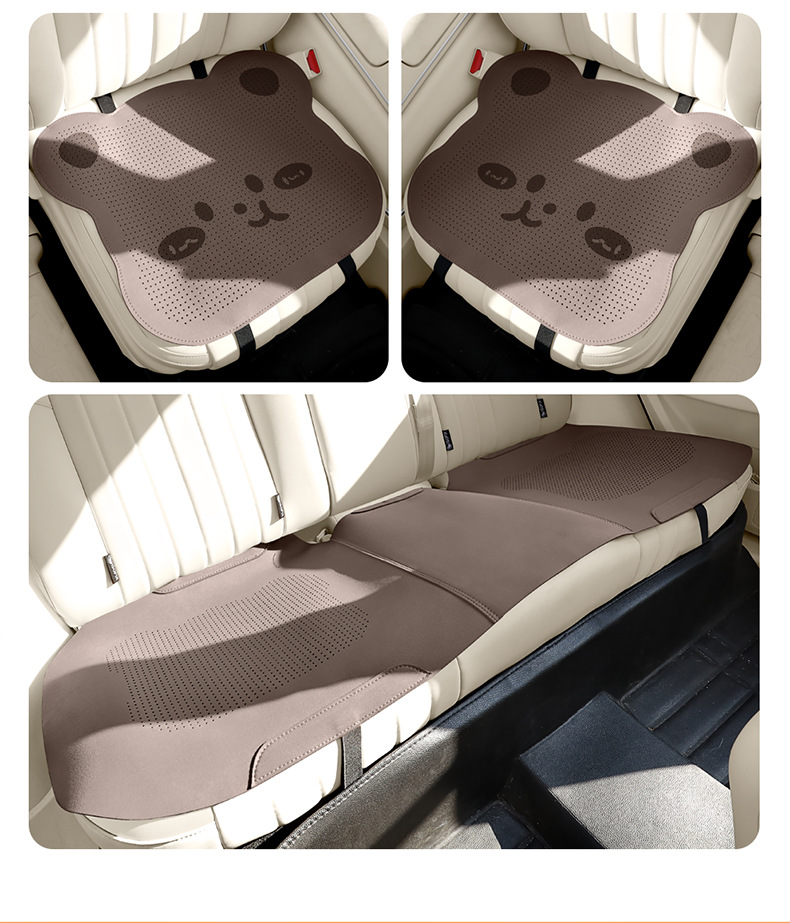 26-Year New Model Bear Fur Half-Cover Saddle Pad Car Seat Cushion Cover Seat Pad Universal for All Seasons Car