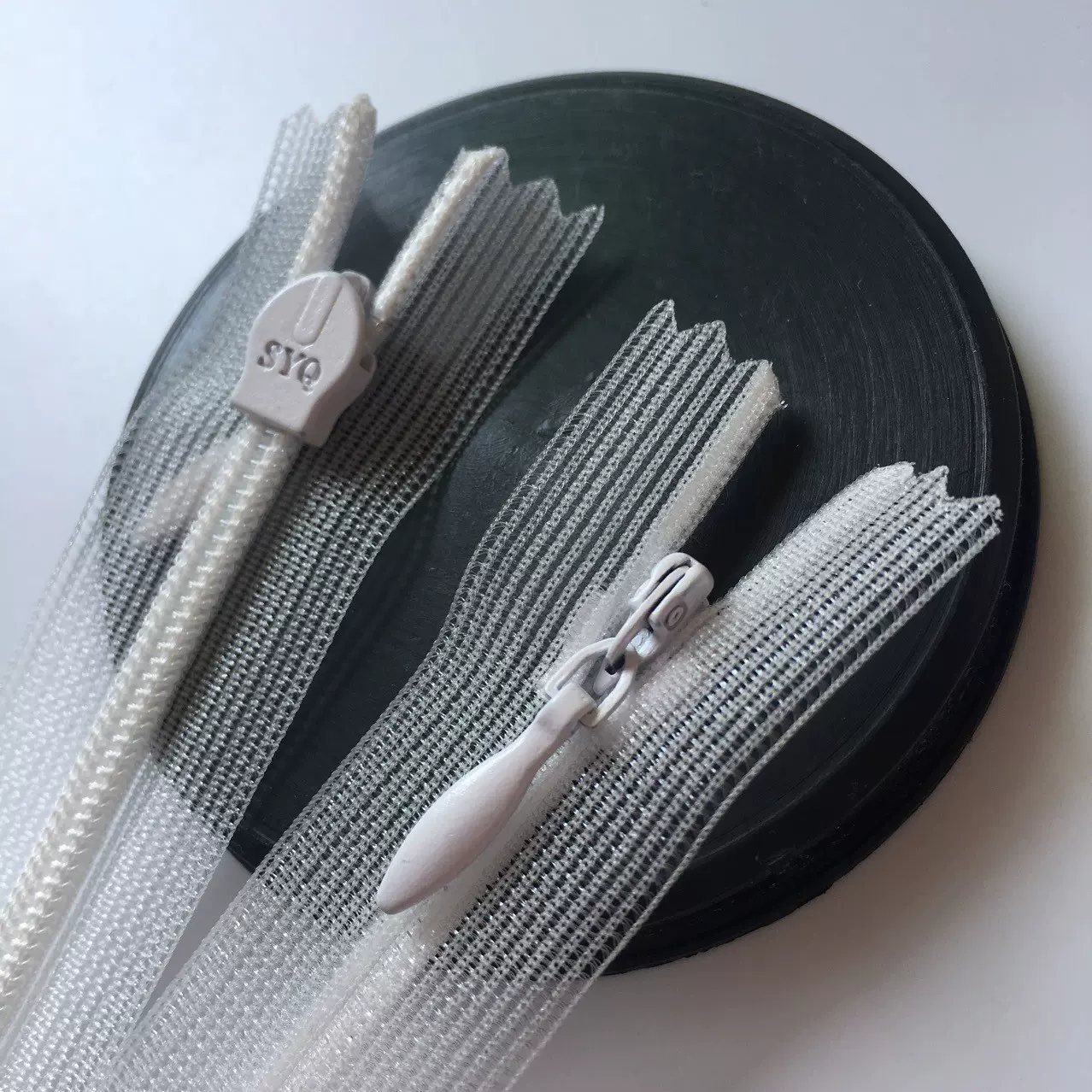 隐形拉链3号尼龙透明拉链U码闭尾丝边婚纱oeko tex出口外贸辅料