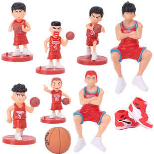 Basketball Cake Decoration Ornaments Sneakers Ball Frame Boy Male God Playing Basketball Birthday Party Dessert Table Accessories Plug-in