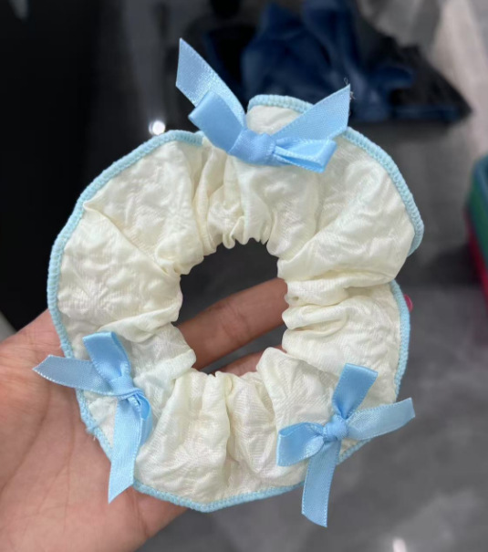 清新花边小肠圈扎头发女发圈新款波点头绳头饰皮套发饰马尾丸子头|undefined