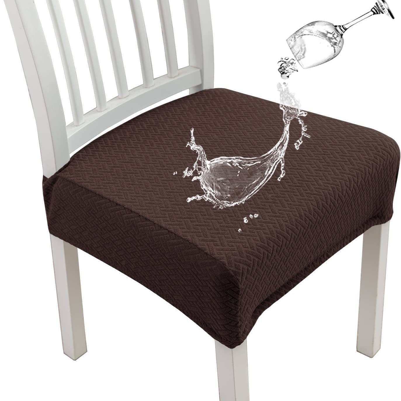 Long Plaid Jacquard Waterproof Chair Cushion Cover Four-Season Universal Chair Cover Hotel Restaurant Dining Table Dining Chair Cover