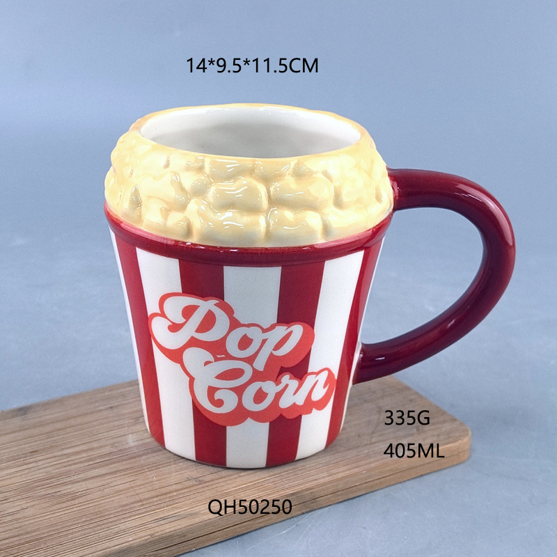 Basura taza de café cerámica femenina lujo ligero divertido agua niños extraña en forma té