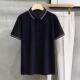 Trendy Brand British Style Men's Business Casual Lel Ice Silk Short-sleeved Polo Shirt Summer Collar Half-sleeved T-shirt