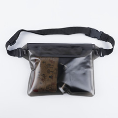 PVC semi-transparent frosted three-layer waterproof bag, thickened mobile phone waterproof bag, floating beach swimming waterproof waist bag