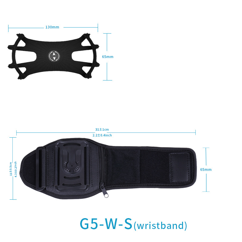 Actualizado bolsillo con cremallera desmontable Brazo giratorio correa de muñeca deportes corriendo ciclismo caja del teléfono móvil BOLSA DE TELÉFONO MÓVIL bolsa de muñeca