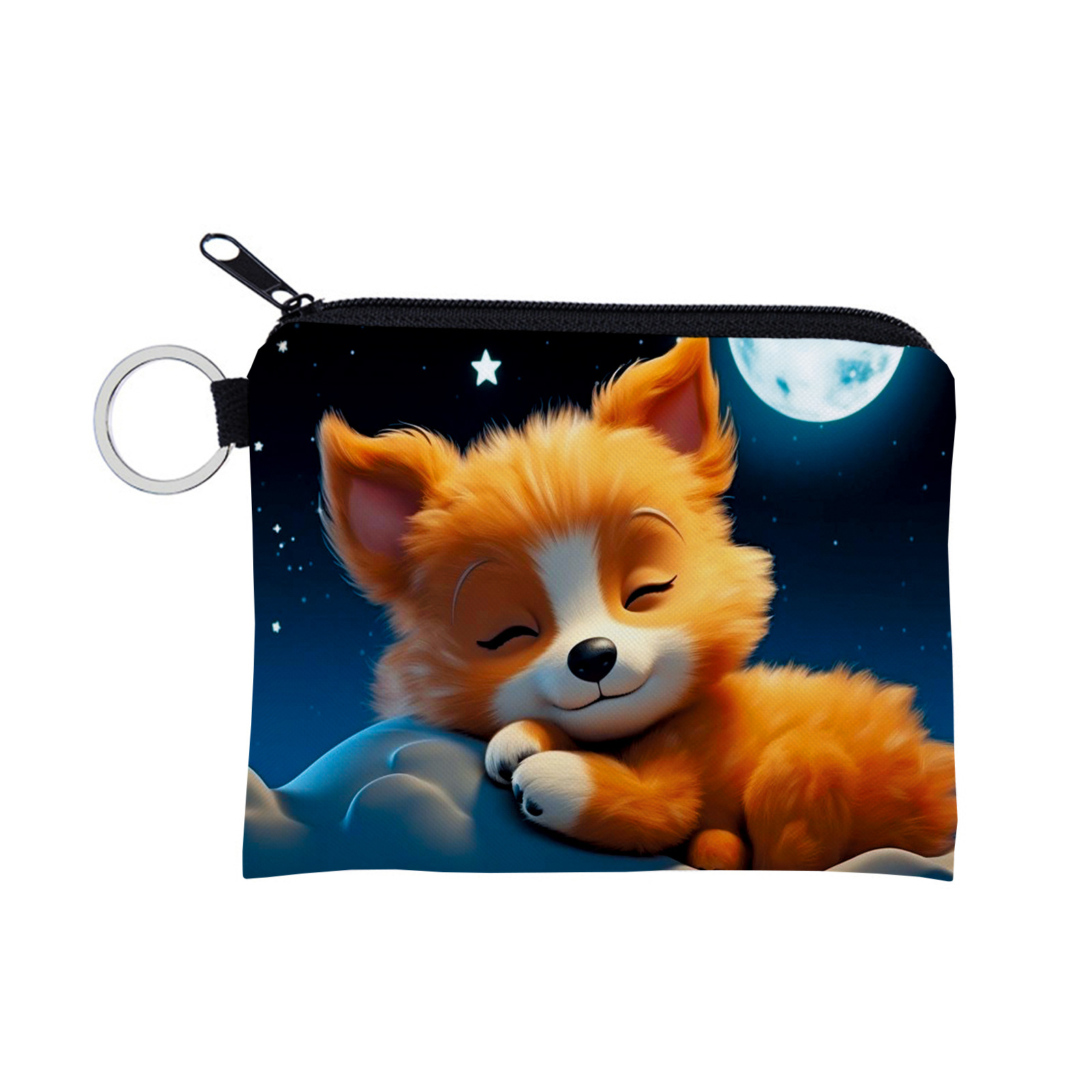 15g Weight Zipper Closure Type Coin Purse Bags Type Casual, Daily Occasion Polyester Material Animal, Cartoon Pattern All Seasons Season Unisex Gender Casual, Cute Style Square Shape Unisex Animal Cartoon Polyester Zipper Coin Purses 9