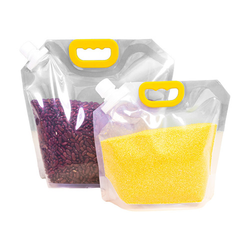 Grain storage bag, nozzle grain storage bag, transparent self-standing grain sealing bag, large quantity discounts