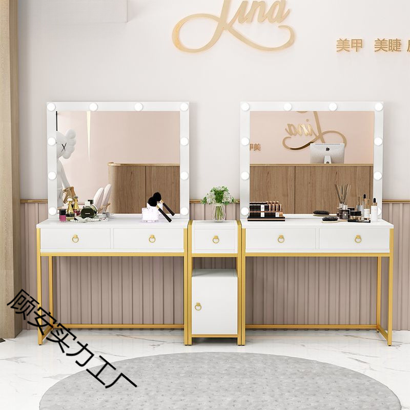 Internet Celebrity Photo Studio Dressing Table with Light, Makeup and Wedding Dress Shop Dressing Table, Integrated Hospital Dressing Table, Dedicated to Makeup Artists
