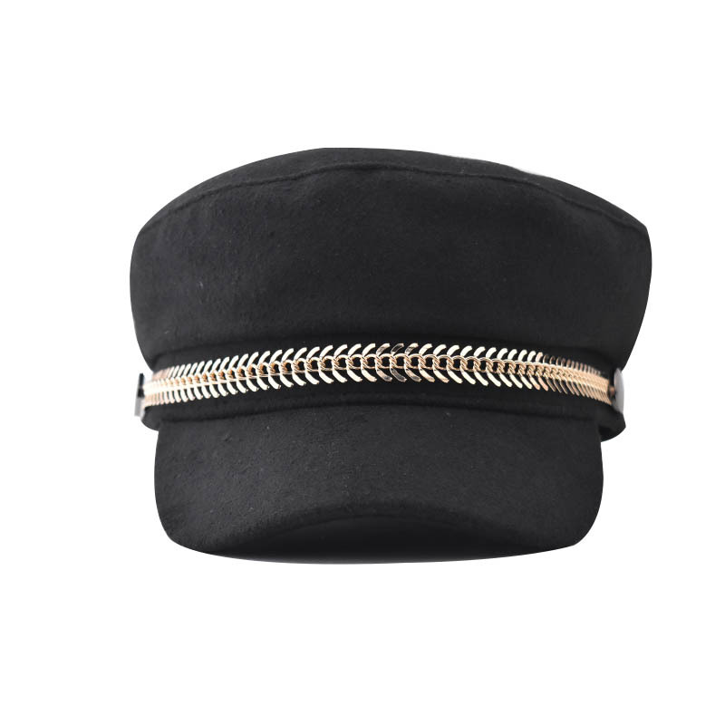 Femmes Style Simple Couleur Unie Avant-toit Plat Chapeau Militaire display picture 2