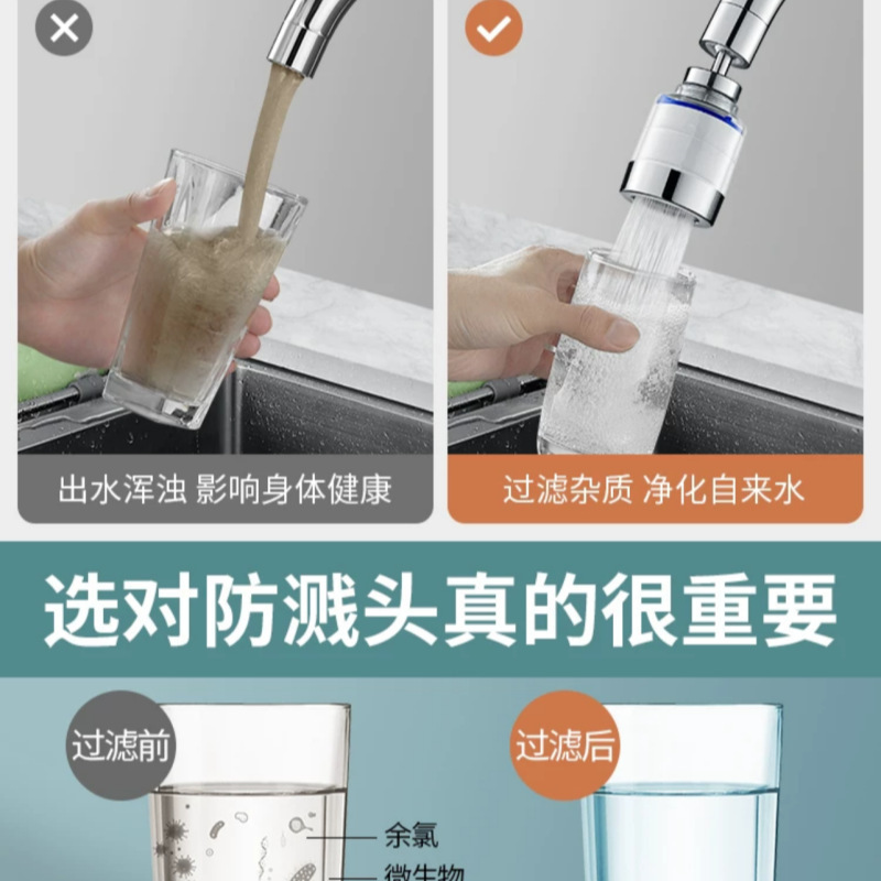 キッチンシンクの蛇口フィルター口水道水飛沫防止アーティファクト延長浄水器家庭用|undefined