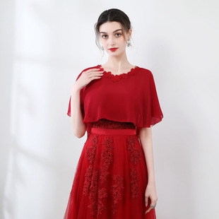 Summer Lace Cape Shawl Bridal Shrug Wedding Dress Pullover Plus Size White Red Black Summer New Style