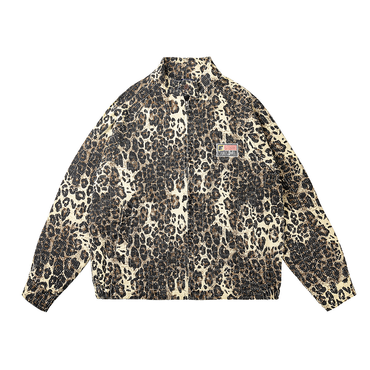 Sieviešu apavi 2024. gada rudens un ziemas jaunā retro noskaņas leoparda raksta Harrington darba jaka vīriešu un sieviešu mēteļi_voghion.com