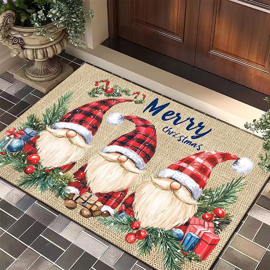 Cross-Border Temu Dropshipping Christmas Series Cartoon Door Mats for Home Entrance and Easy Care and Stain-Resistant Floor Mats Available for Wholesale