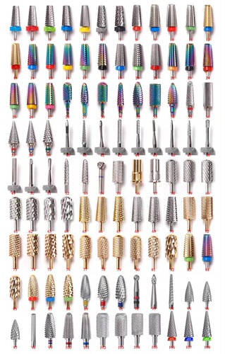 Cross-border direct supply of manicure tungsten steel polishing head for quick nail removal and pre-processing to remove dead skin and two-way nail removal and polishing head collection