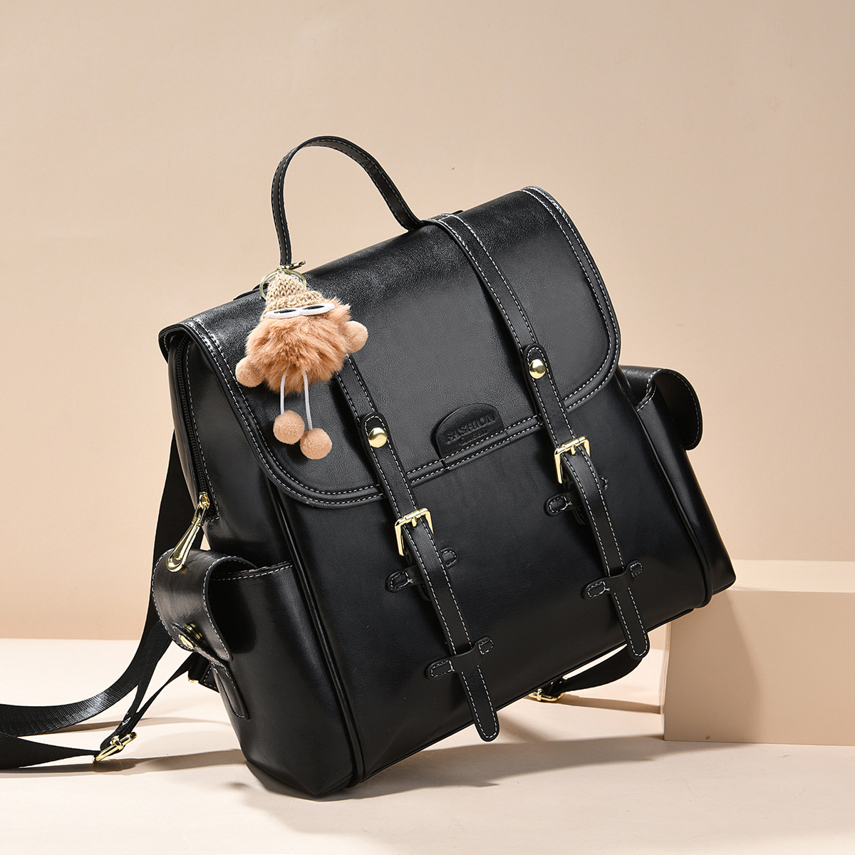 2026 nuevo estilo retro británico mochila con cubierta de flip mochila multicapa para mujeres mochila de computadora de viaje de gran capacidad al por mayor