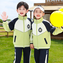 幼儿园老师园服春秋款英伦风三件套班服儿童运动服秋季小学生校