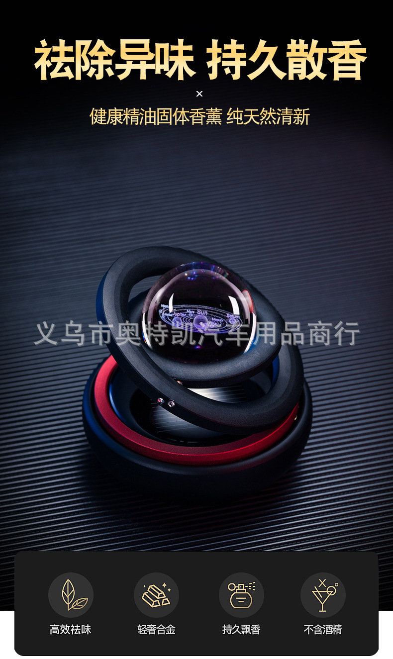 Car Aromatherapy Car Perfume Car Fragrance Long-Lasting Interstellar Vast Car Interior Decoration Solar Suspension Ornaments