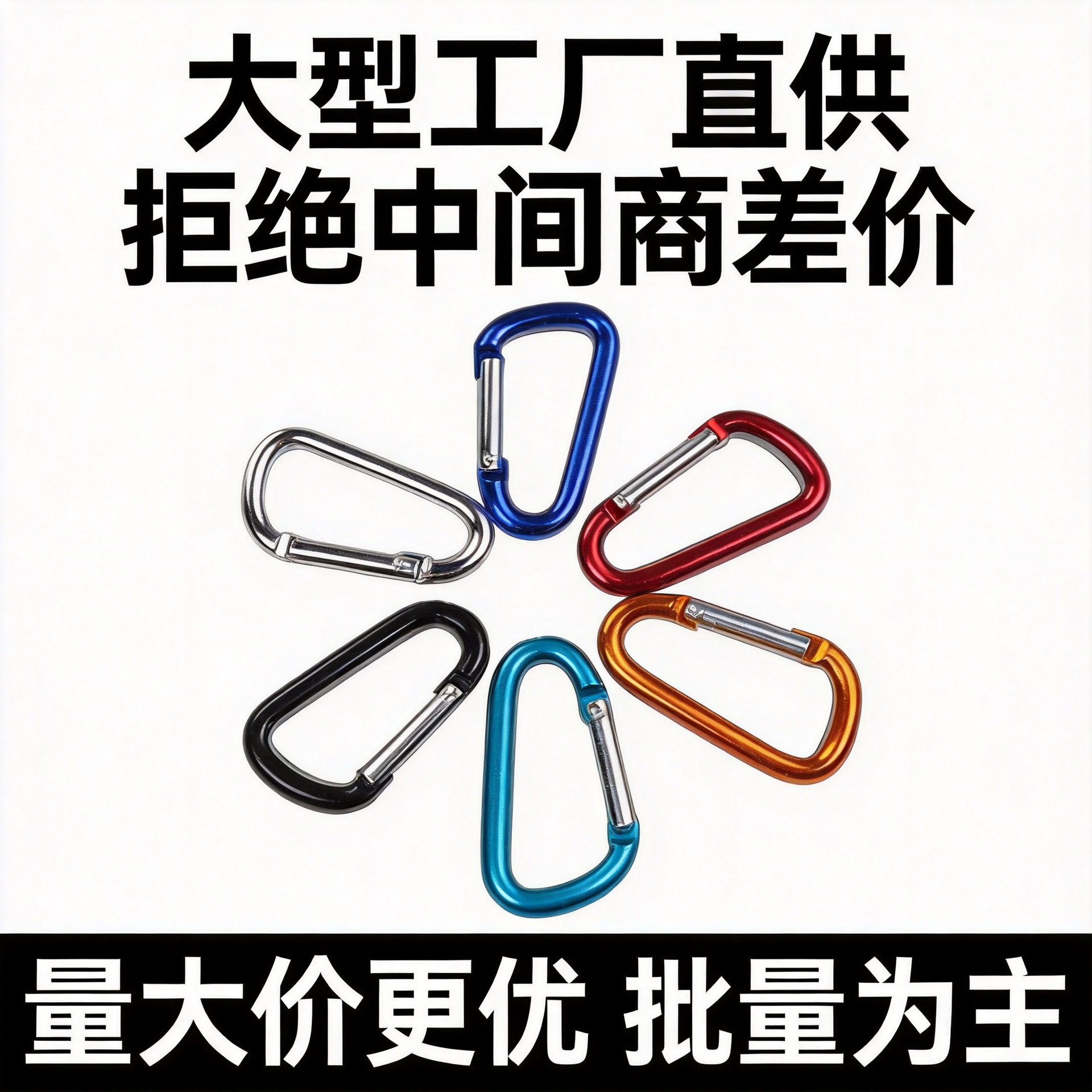 Mosquetón multifuncional para exteriores, gancho de colgar rápido para llavero y mochila, gancho de aleación de aluminio resistente, almacenamiento ligero y portátil
