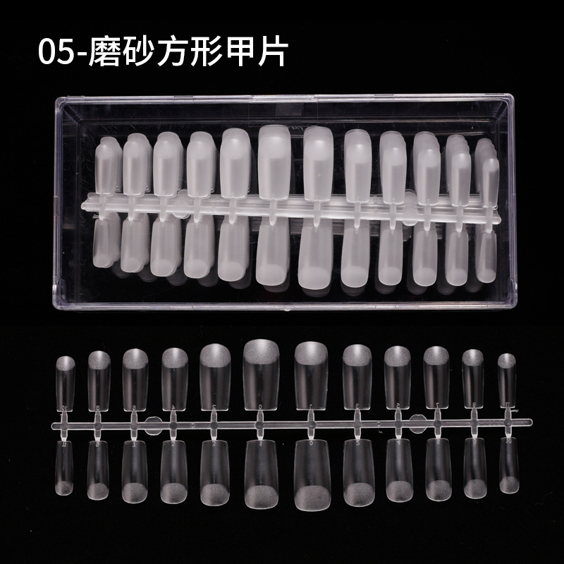 Arte de uñas tallado libre esmalte de uñas trapezoidal gota de agua almendra esmerilado pasta completa media pasta extensión 504 ultra-Delgado esmalte de uñas sin costuras