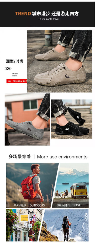 Giày bốt Martin nam cổ thấp da heo, đế cao su, dây thun — G9878 kaki (da lớp đầu tiên), G9878 xám (da lớp đầu tiên), G9878 Đen (da lớp đầu tiên) chi tiết 2