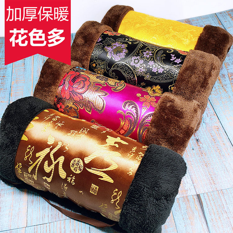 羡瓷冬季暖手筒 手捂子 福禄寿绸缎珊瑚绒送中老年人福禄寿免插电