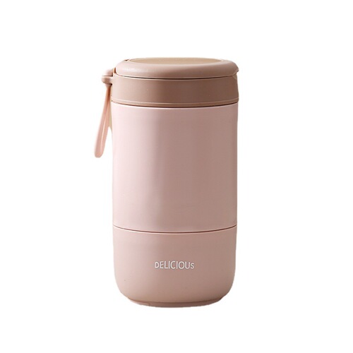 304 stainless steel double-layer soup cup Japanese-style large-capacity portable oat milk cup student adult breakfast porridge cup