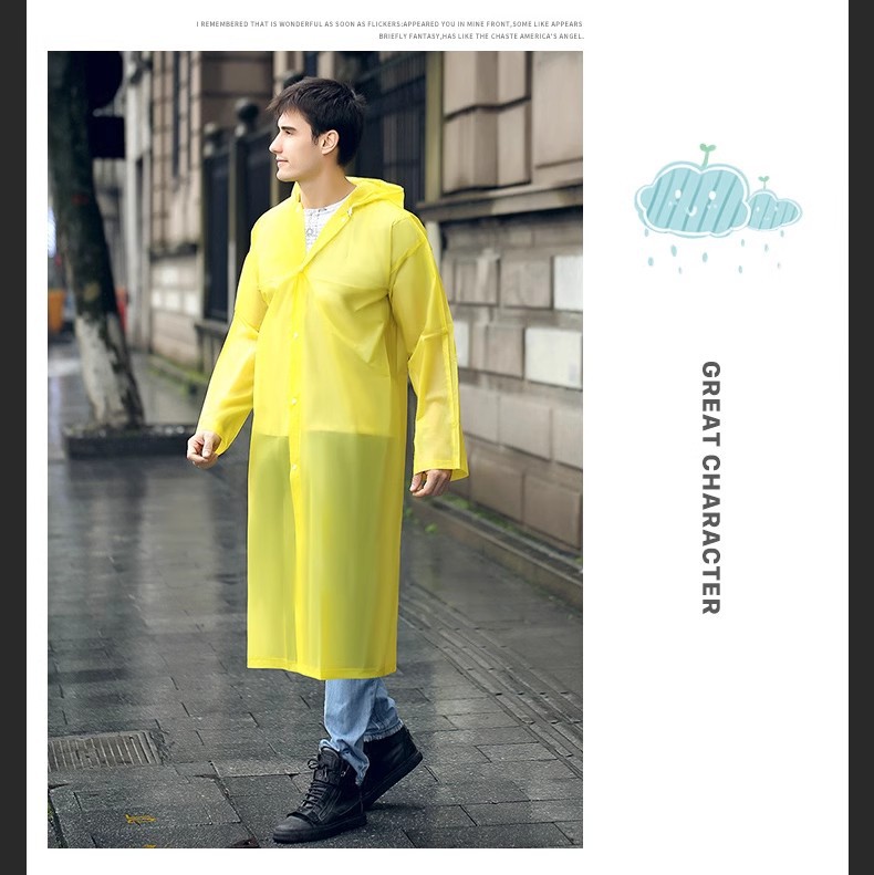 EVA透明雨衣非一次性雨衣旅游户外玩水漂流雨衣便携加厚连体时尚详情18
