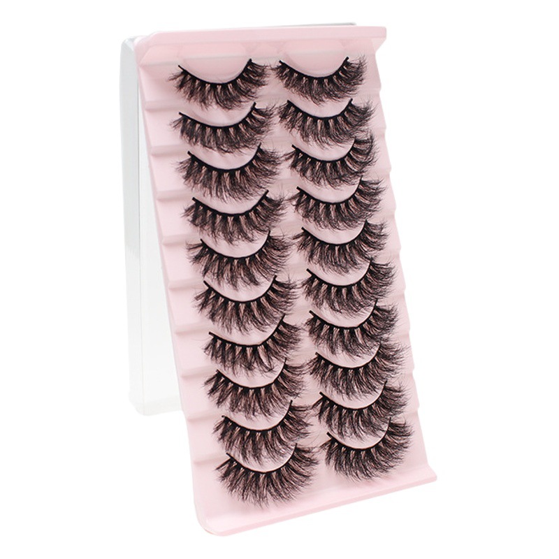 DINGSEN pestañas postizas fábrica transfronteriza modelos de explosión de suministro estable 10 pares de trajes gruesos modelos de maquillaje nude rizado natural