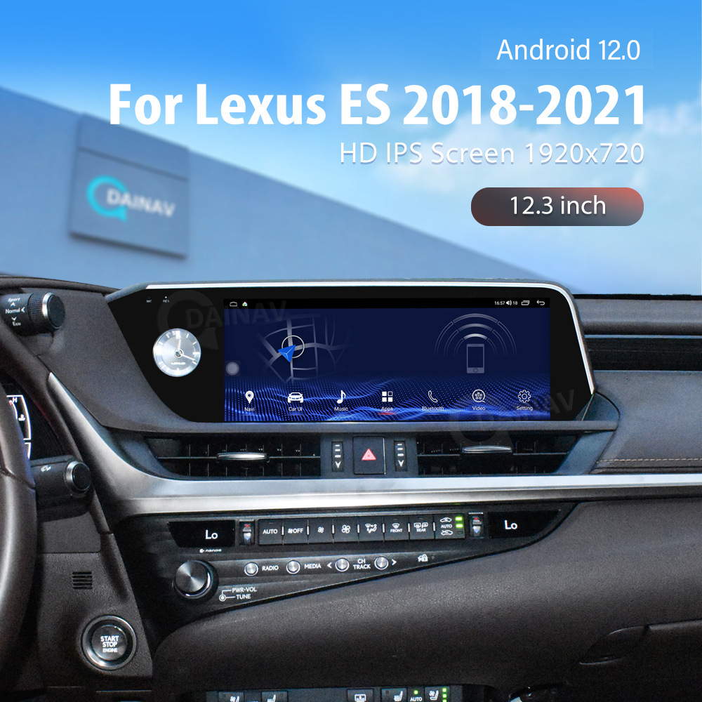 Suitable for Lexus Es 12.3inch Modified Central Control Navigation High-Definition Smart Large-Screen Car Audio and Video