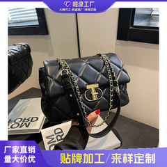 クロスボーダーのバッグの女性の斜めのショルダーバッグ2024の新型秋冬の大容量の菱格のチェーンはファッションの肩の小さい方のカバンを包みます。