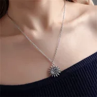 Ретро креативное ожерелье в стиле хип-хоп, солнечная энергия, аксессуар, европейский стиль, панк стиль