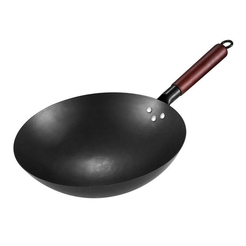  handmade iron pot Old-style iron pot house -fried cooker cooker non-stick pot no coating, cooked iron frying pot gas stove, special
