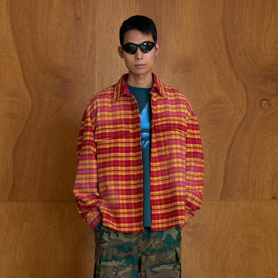 Camisas de flanela lavadas lejos hechas con agua viejas camisas de chorro de tinta retrógradas americanas casuales