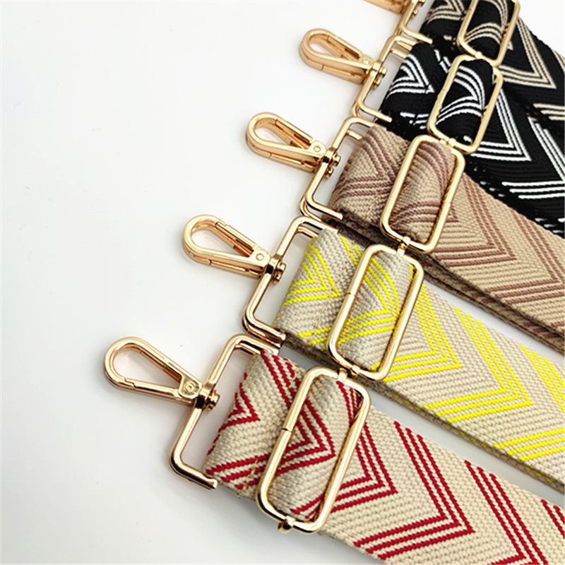 Polyester Color Block Bag Strap display picture 7
