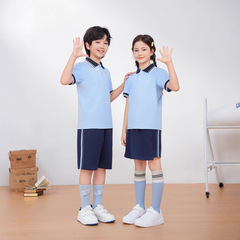 江西南昌校服套装小学生2025新款夏秋款统一男女同款短袖短裙长裤
