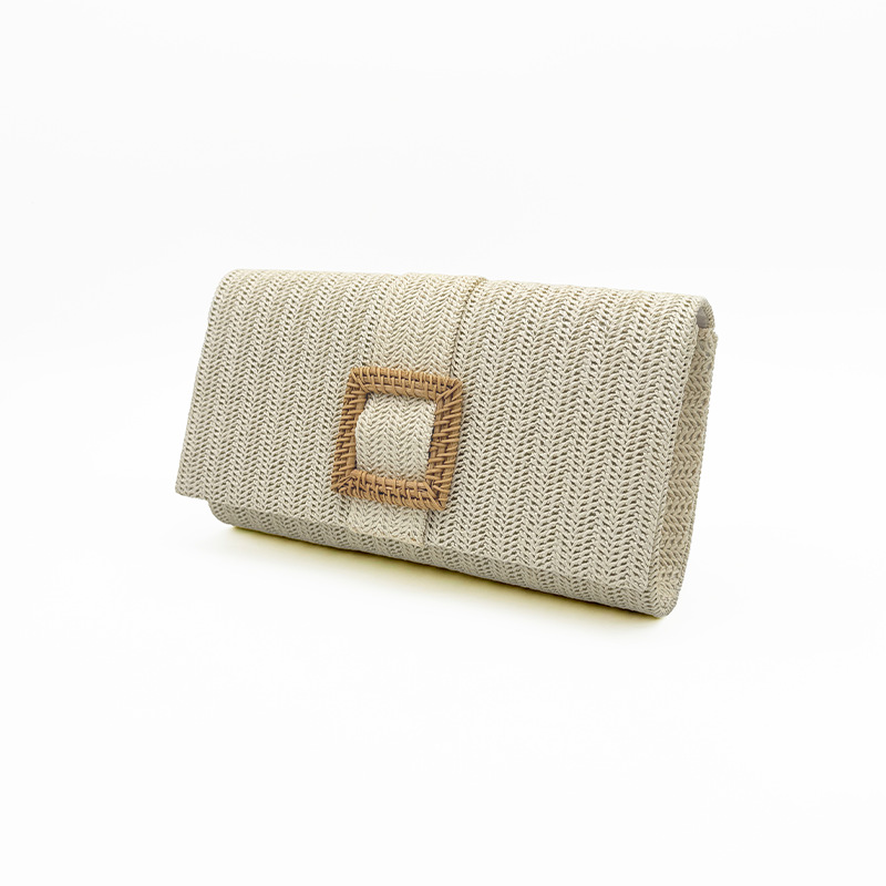 PVC Color Sólido Tejido Cuadrado Bolsos De Noche display picture 6