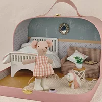Игровой домик, игрушечный кукольный домик, набор мебели, искусственная миниатюрная модель, мини-комнатные украшения, подарок на день защиты детей