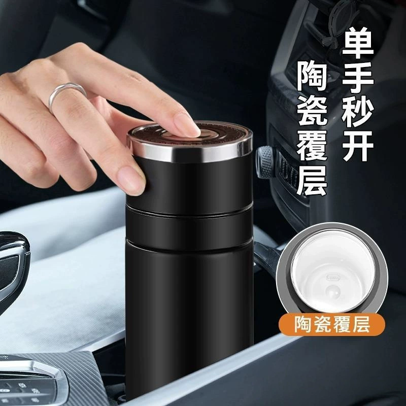 Оптовая продажа быстрооткрытая чашка чашка для изоляции чашка для воды из нержавеющей стали чашка для разделения чая с одним щелчком открытая чашка для наружного автомобиля