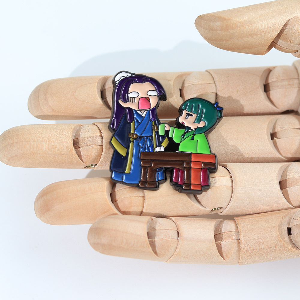 Cute Anime Couple Gold Stone Furry Enamel Pin Pharmacist Diary Inspiration Badge Fan Gift Accessories