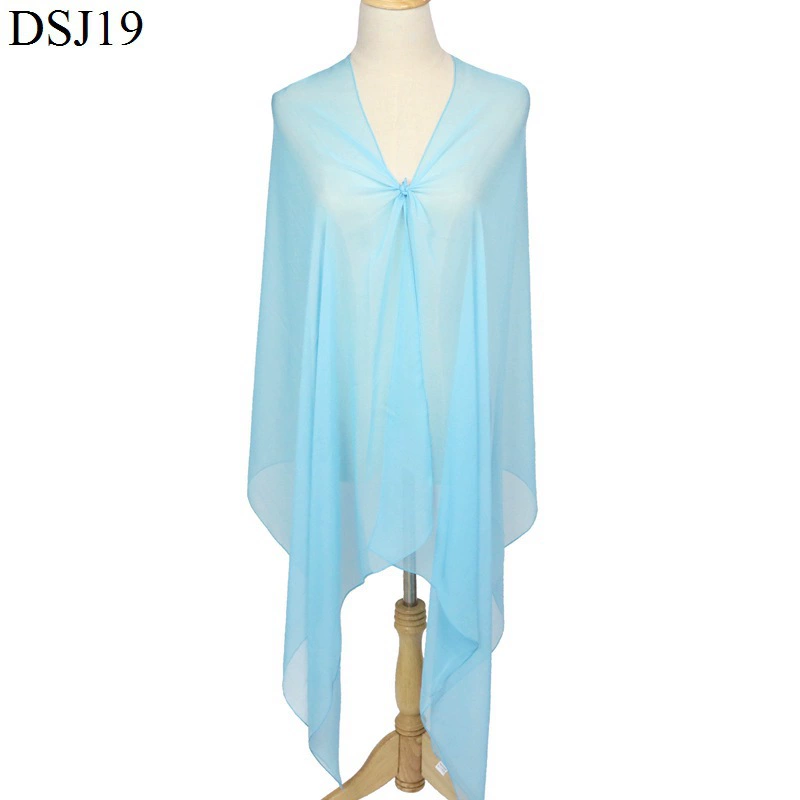 Gradient chiffon long scarf, soft drape stole, 180×70 cm, lightweight