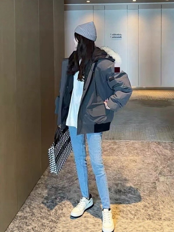外贸跨境大鹅羽绒服01款飞行员普京同款石墨灰夹克外套批发|undefined
