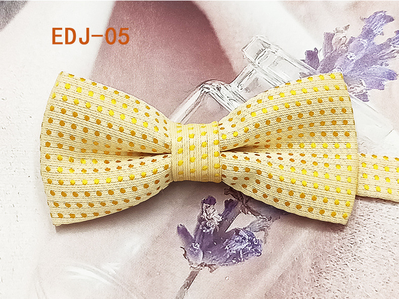 Lugar del fabricante Versión coreana de la pajarita para niños de doble capa para estudiantes de primaria hilo de poliéster teñido en hilo de seda color sólido accesorios para mascotas lazo