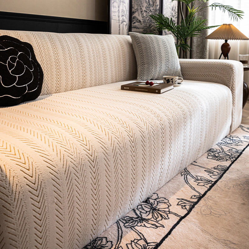 Anti-gato agarre elástico sofá cubierta 2024 nuevo otoño invierno engrosado todo incluido universal recto sofá cubierta toalla de tela