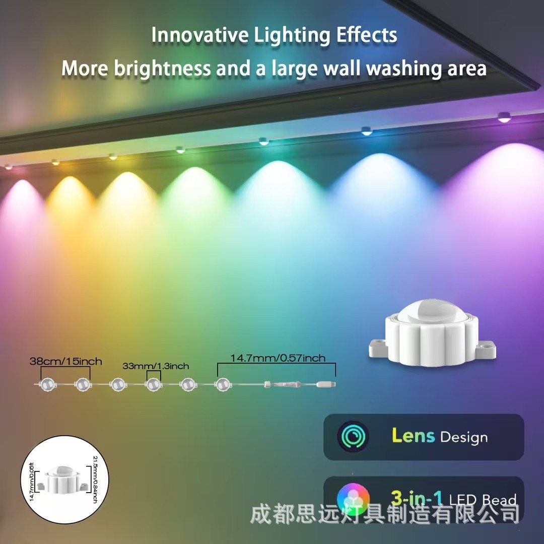 Transfronterizos LED iluminación de techo impermeable inteligente aplicación de atmósfera lámpara decorativa de jardín decoración interior lámpara de cadena lámpara exterior